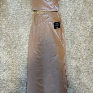 NEVER WORN Lulus Maxi Dress in Taupe